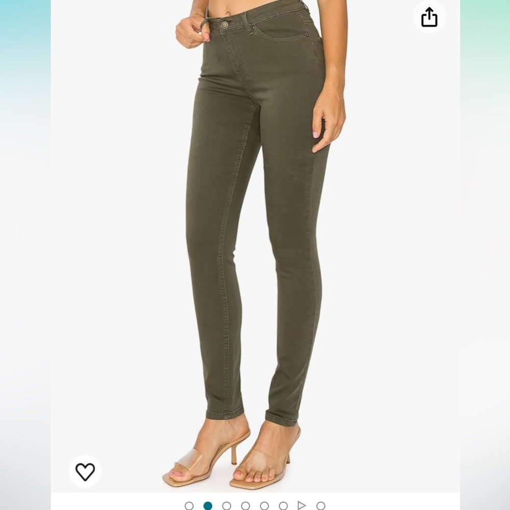 H&M Skinny, ankle length pants-Army Green-Size 30